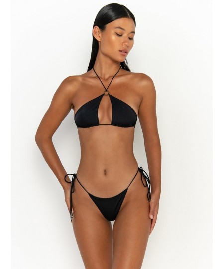 Halter Bikinis Women Swimsuit Solid Color Swimwear Hollow Out Beachwear Sexy Bikini Set 2023 Mujer Biquini Thong $33.26 - Swi...