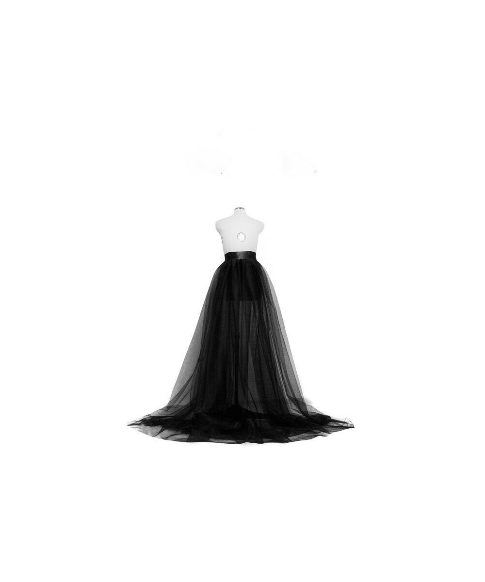 Women Long Maxi Tutu Skirt Princess Ballet Tulle Pleated Skirt Wedding Party Prom Rockabilly Evening Elastic Skirt $24.22 - S...