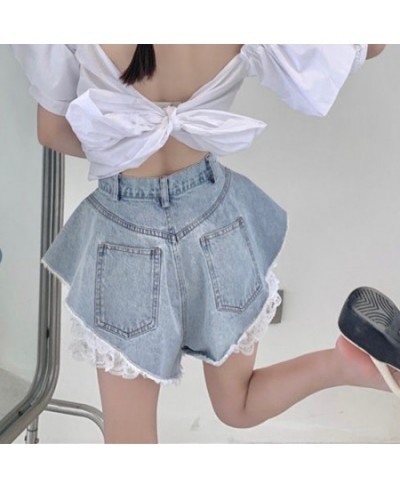 Sets Women Summer Vintage Fashion All-match Elegant Pockets Ulzzang Daily Sweet Loose Ins Chic Denim Leisure Sexy Ladies Fit ...