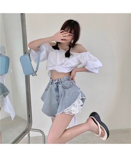 Sets Women Summer Vintage Fashion All-match Elegant Pockets Ulzzang Daily Sweet Loose Ins Chic Denim Leisure Sexy Ladies Fit ...