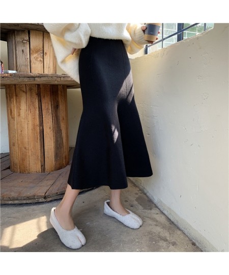 Mermaid Skirts Women Elegant High Waist Dating Female Teens Holiday French Midi Solid Clothes Spring Autumn Casual Cozy Chic ...