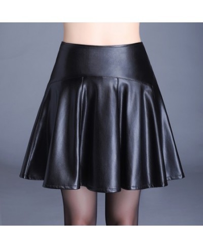 pleated pu leather mini skirts women Streetwear Zippper Punk fashion style Sexy Rushed Casual Skirts For Womens 2023 $51.30 -...