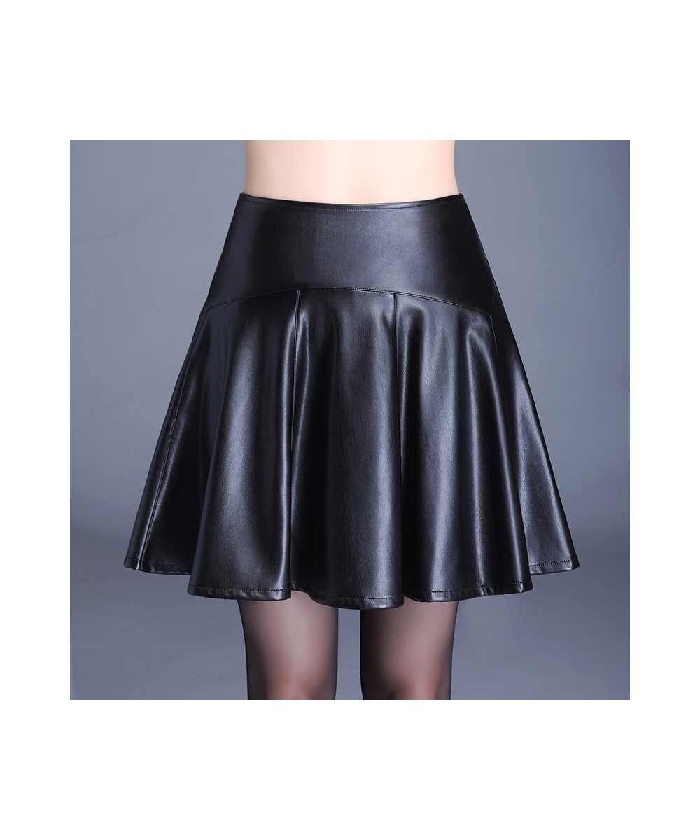 pleated pu leather mini skirts women Streetwear Zippper Punk fashion style Sexy Rushed Casual Skirts For Womens 2023 $51.30 -...