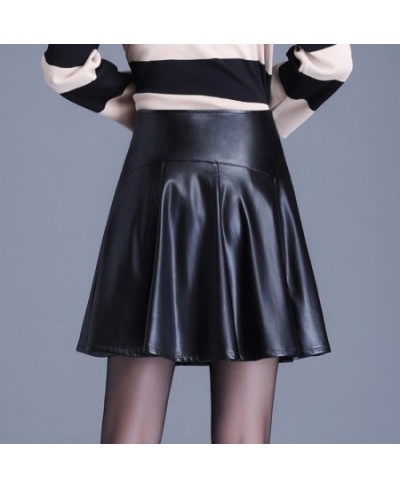 pleated pu leather mini skirts women Streetwear Zippper Punk fashion style Sexy Rushed Casual Skirts For Womens 2023 $51.30 -...