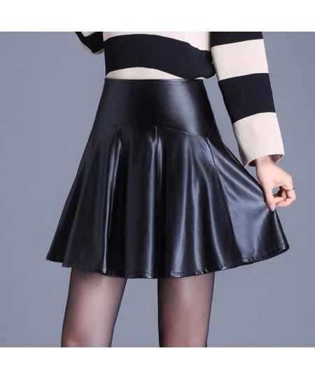 pleated pu leather mini skirts women Streetwear Zippper Punk fashion style Sexy Rushed Casual Skirts For Womens 2023 $51.30 -...