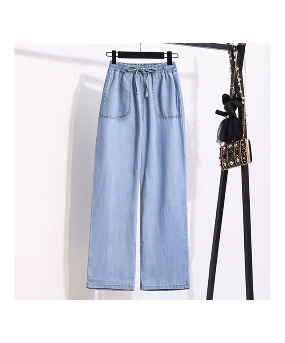 Elastic High Waist Straight Leg Jean Women Casual Baggy Pant Thin Denim Trouser Oversize 5xl Vintage Vaquero Streetwear $45.9...