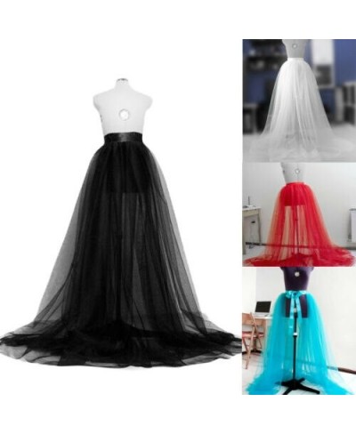 Women Long Maxi Tutu Skirt Princess Ballet Tulle Pleated Skirt Wedding Party Prom Rockabilly Evening Elastic Skirt $24.22 - S...