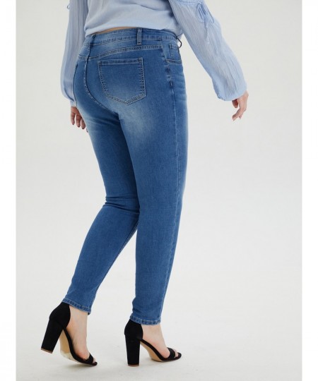 2023 Spring New Women's Stretchable Denim Jeans for Woman Mid Waist Slim Jeans $44.85 - Jeans