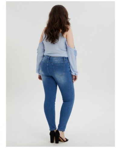 2023 Spring New Women's Stretchable Denim Jeans for Woman Mid Waist Slim Jeans $44.85 - Jeans