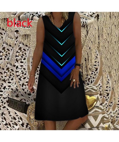 Women's Fashion Loose Casual New Sleeveless Print Dress Summer Sexy Mini Dress Plus Size XS-9XL $29.58 - Dresses