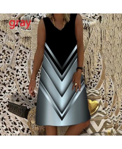 Women's Fashion Loose Casual New Sleeveless Print Dress Summer Sexy Mini Dress Plus Size XS-9XL $29.58 - Dresses