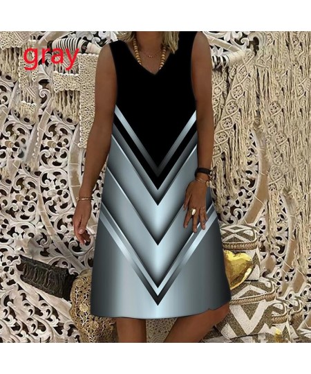 Women's Fashion Loose Casual New Sleeveless Print Dress Summer Sexy Mini Dress Plus Size XS-9XL $29.58 - Dresses