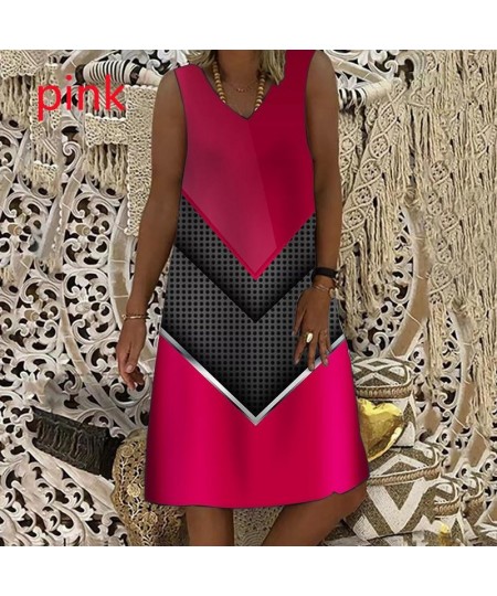 Women's Fashion Loose Casual New Sleeveless Print Dress Summer Sexy Mini Dress Plus Size XS-9XL $29.58 - Dresses