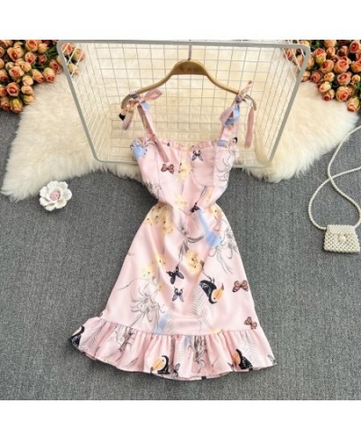 Casual Floral Print Dress Elegancia Mujer Tenue Sexy Femme Beach Dresses for Women 2022 Sleeveless Vestidos Mujer $35.81 - Dr...