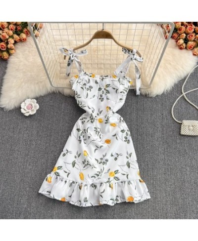 Casual Floral Print Dress Elegancia Mujer Tenue Sexy Femme Beach Dresses for Women 2022 Sleeveless Vestidos Mujer $35.81 - Dr...