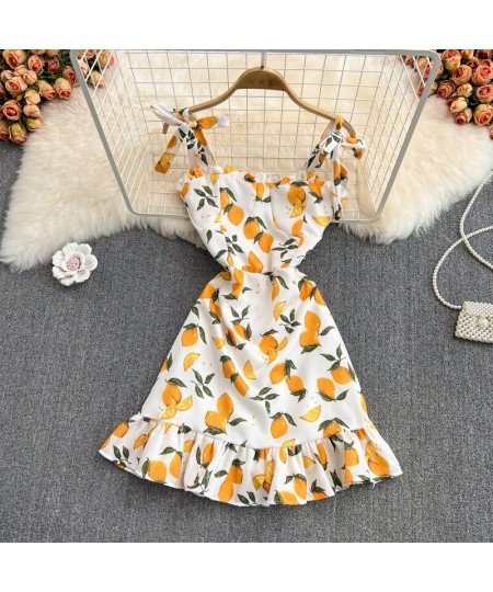 Casual Floral Print Dress Elegancia Mujer Tenue Sexy Femme Beach Dresses for Women 2022 Sleeveless Vestidos Mujer $35.81 - Dr...