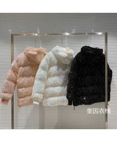 2023 Winter Coat Women Student New Cute Japanese Kawaii Hooded Sequins Thick Bread Coat Cotton Jacket Women $70.46 - Jackets ...