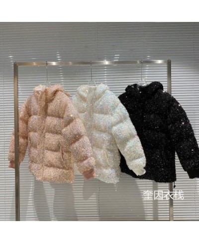 2023 Winter Coat Women Student New Cute Japanese Kawaii Hooded Sequins Thick Bread Coat Cotton Jacket Women $70.46 - Jackets ...