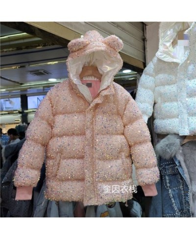 2023 Winter Coat Women Student New Cute Japanese Kawaii Hooded Sequins Thick Bread Coat Cotton Jacket Women $70.46 - Jackets ...