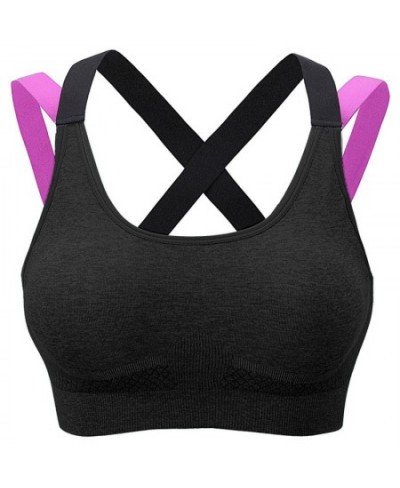 Women Criss-Cross Back Padded Strappy Bras Medium Support Bra with Removable Cups Wireless Bra $22.06 - Underwear