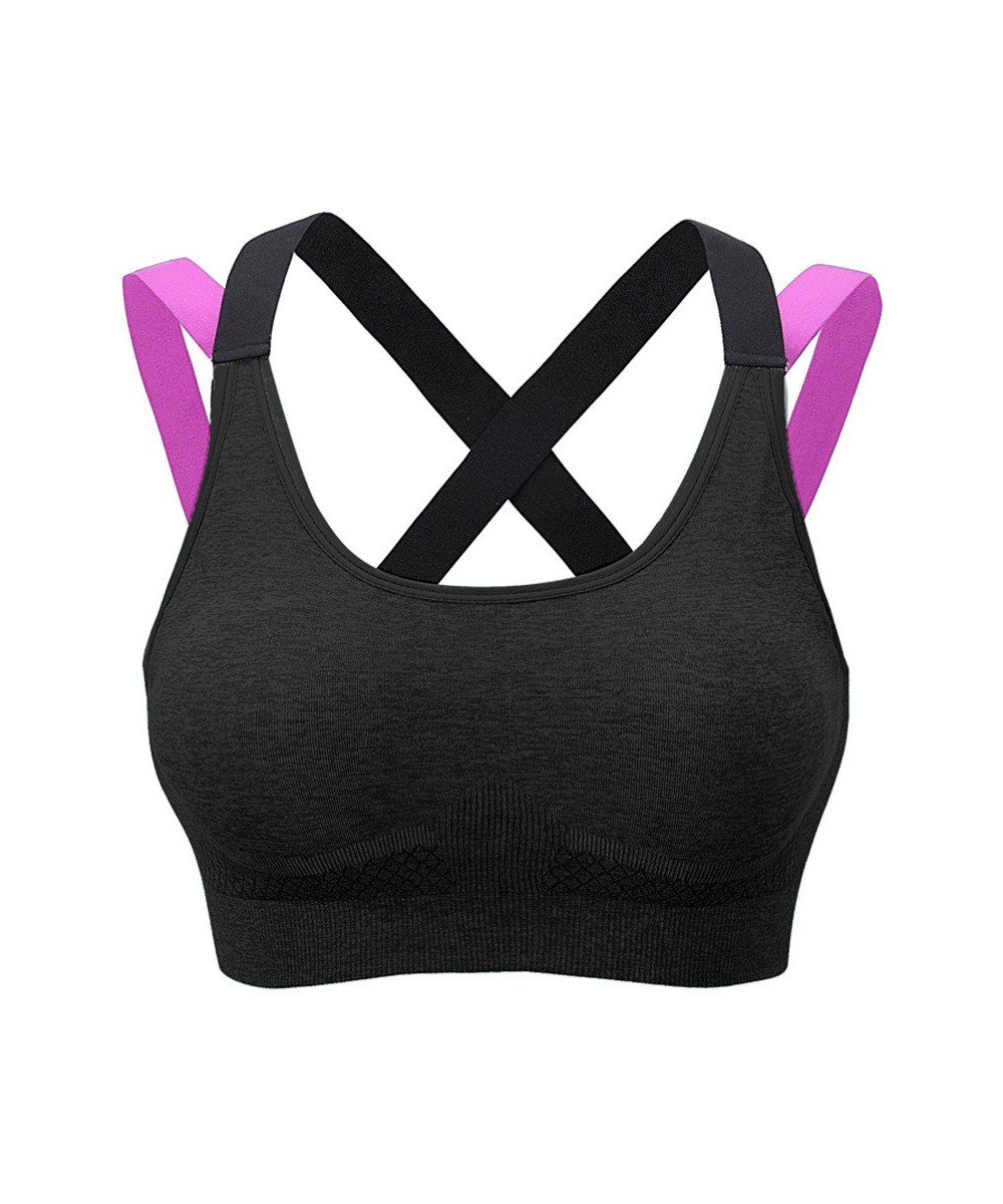 Women Criss-Cross Back Padded Strappy Bras Medium Support Bra with Removable Cups Wireless Bra $22.06 - Underwear