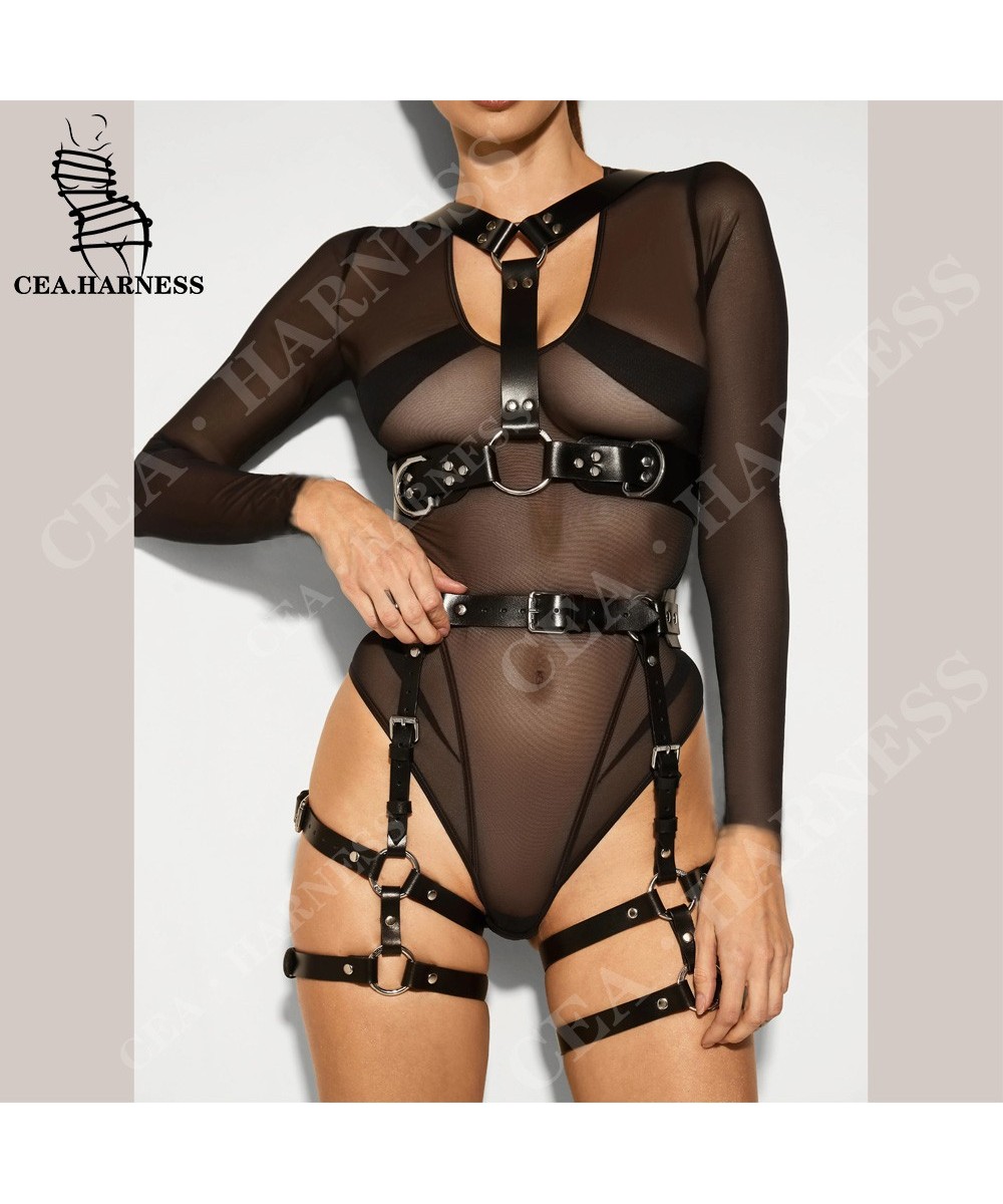 Bdsm Underwear Harness Set Fetish Body Garter Waist Belts for Women Fetish Lingerie Sling Straps Sexy Goth Leather Hip Sex To...