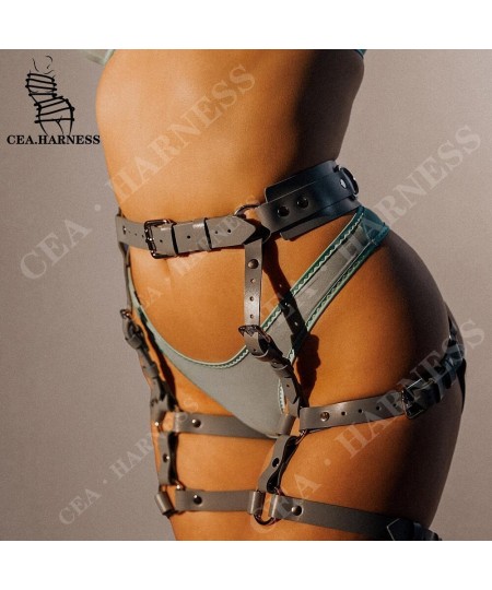 Bdsm Underwear Harness Set Fetish Body Garter Waist Belts for Women Fetish Lingerie Sling Straps Sexy Goth Leather Hip Sex To...