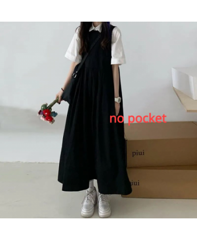 Sets Women All-match Solid Summer Stand Collar Korean Style Shirt & Black Design Elegant Sleeveless Chic Dress 2 Piece Outfit...