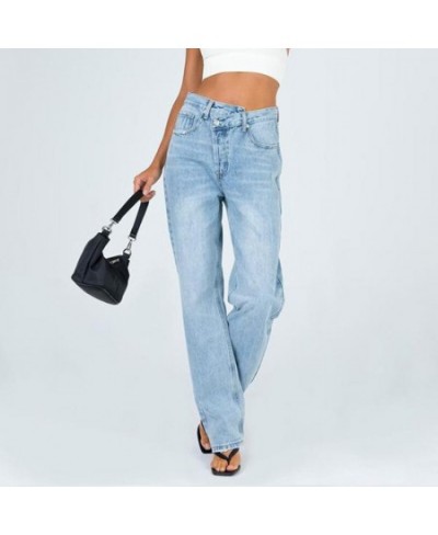 New Casual Fashion Streetwear Blue Wide Leg High Waist Jeans Women 2022 Harajuku Boyfriend Long Bottom Jeans Loose Pants $35....