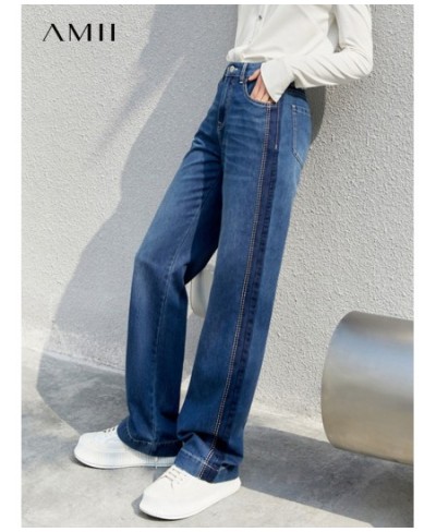 Women's Jeans Spring Fashion High Waist Wide Leg Pants Casual Straight Denim Jean Female Long Pants 12230080 $84.01 - Jeans