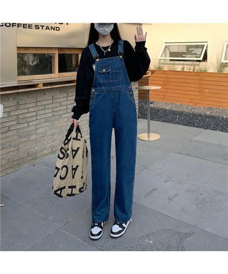 Jeans women's wear large fat mm fashionable design sense work clothes conjoined pants high waist loose conjoined pants $40.36...