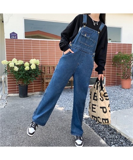 Jeans women's wear large fat mm fashionable design sense work clothes conjoined pants high waist loose conjoined pants $40.36...