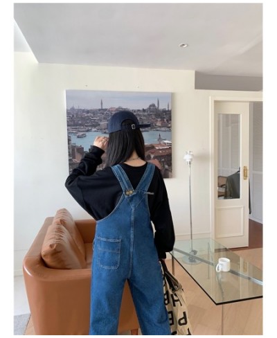 Jeans women's wear large fat mm fashionable design sense work clothes conjoined pants high waist loose conjoined pants $40.36...