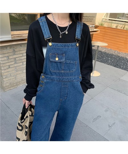 Jeans women's wear large fat mm fashionable design sense work clothes conjoined pants high waist loose conjoined pants $40.36...