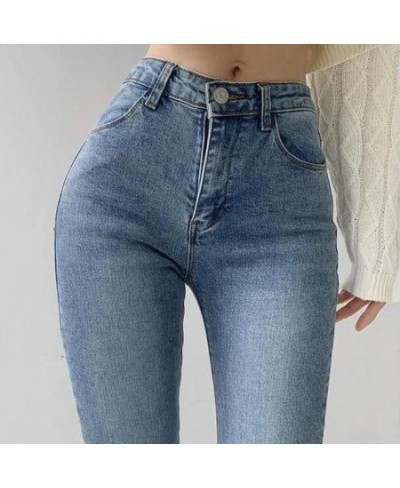 Autumn Button Fly Women Black Flare Jeans Fashion Woman Denim Pants Jean Femme High Waist Full Length Slim Jeans $44.11 - Jeans