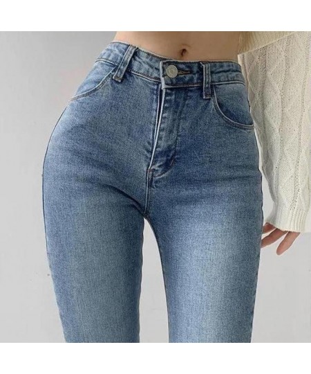 Autumn Button Fly Women Black Flare Jeans Fashion Woman Denim Pants Jean Femme High Waist Full Length Slim Jeans $44.11 - Jeans