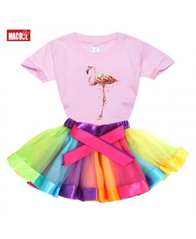 Rainbow Dress Tutu Dress Suit Kids Clothing for Girls Clothes Set Children Clothing Summer Skirt Light Toddler Birthday Outfi...