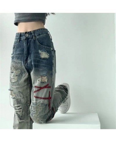 Skinny Ripped Jeans For Women 2022 Stretch High Waist Black Jeans With Holes Destroyed Women Denim Pants With Holes Summer Je...