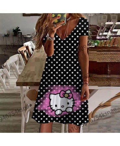 V Neck Women's Shirts for Summer Dress 2022 New Hit Korean Style Dress Women Elegant Luxury Mickey Casual Dresses Skirt $24.9...