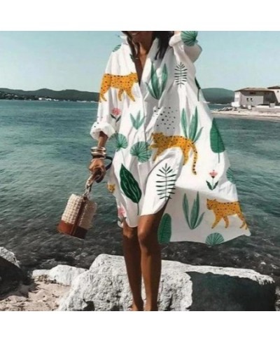 Oversized Loose Casual Aesthetic Summer Dresses 2022 Sexy Beach Shirt Dress New Bohemian Long Sleeve Elegant Vestidos De Muje...