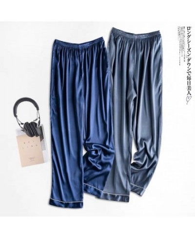 Women Sleep Bottoms Spring Autumn Satin Pajama Pants Comfortable Loose Home Wear Wide Leg Sleepwear Over Size Ladies Trousers...