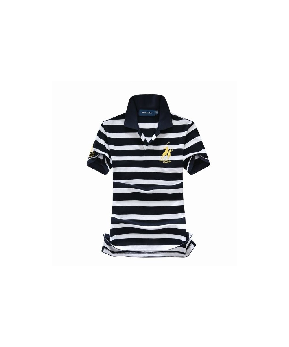 Fashion High Quality Womens Short Sleeve Striped Polos Shirts Casual Cotton Summer Ladies Lapel Tees Slim Female Tops $45.62 ...