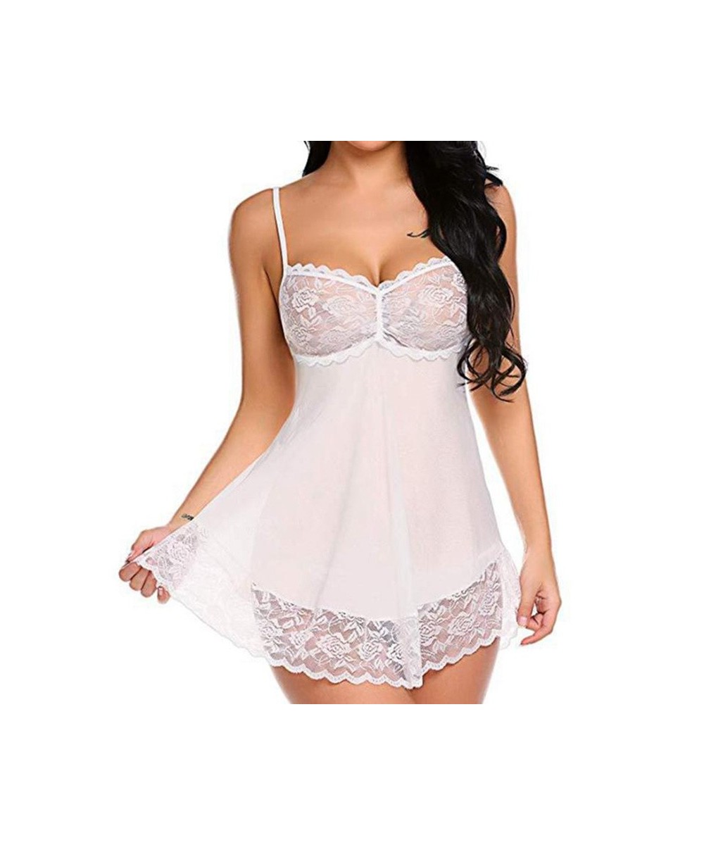 Women Sexy Lingerie Hot Erotic Baby Doll Perspective Lace Pajamas Sexy Bare Breast Porn Sexy Bottom Woman Underwear $18.41 - ...