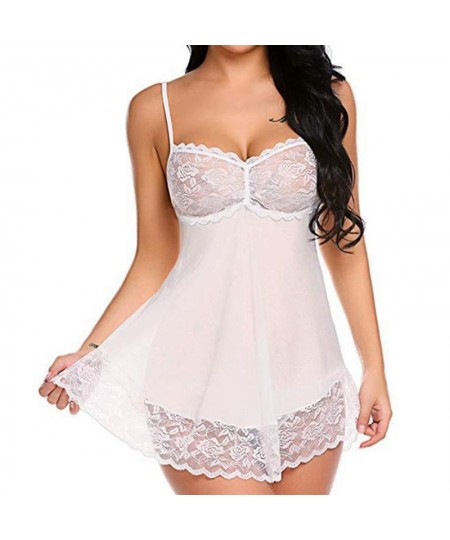 Women Sexy Lingerie Hot Erotic Baby Doll Perspective Lace Pajamas Sexy Bare Breast Porn Sexy Bottom Woman Underwear $18.41 - ...