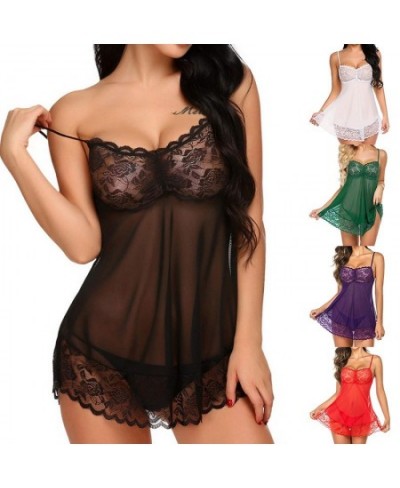 Women Sexy Lingerie Hot Erotic Baby Doll Perspective Lace Pajamas Sexy Bare Breast Porn Sexy Bottom Woman Underwear $18.41 - ...