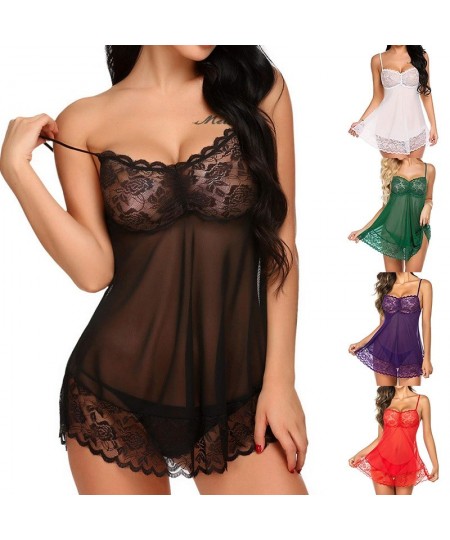 Women Sexy Lingerie Hot Erotic Baby Doll Perspective Lace Pajamas Sexy Bare Breast Porn Sexy Bottom Woman Underwear $18.41 - ...