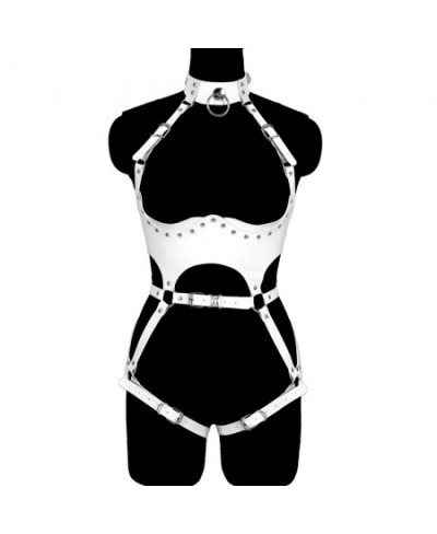 PU Leather Harness Belt Set Women Full Body Bondage Sexy Lingerie Fetish Chest Cage Garter Belt Erotic Stockings Goth Suspend...