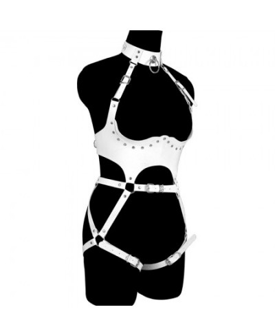 PU Leather Harness Belt Set Women Full Body Bondage Sexy Lingerie Fetish Chest Cage Garter Belt Erotic Stockings Goth Suspend...