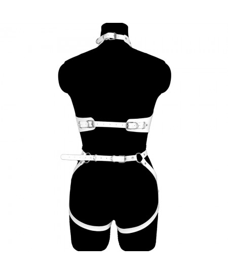 PU Leather Harness Belt Set Women Full Body Bondage Sexy Lingerie Fetish Chest Cage Garter Belt Erotic Stockings Goth Suspend...