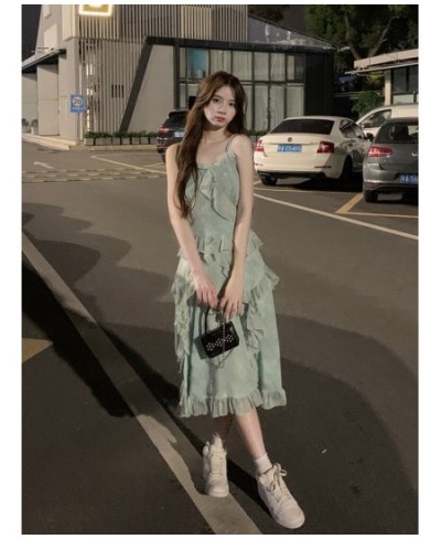 Women Summer Fairycore Backless V-Neck Asymmetrical Lady Suspender Dresses Vestido 2023 French Elegant Party Female Dress $52...